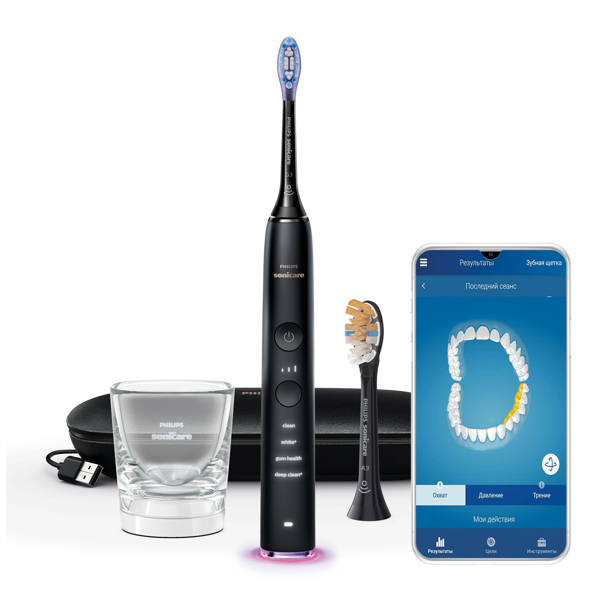 Szczoteczka soniczna Philips Sonicare DiamondClean 9000 HX9917/89 Czarna