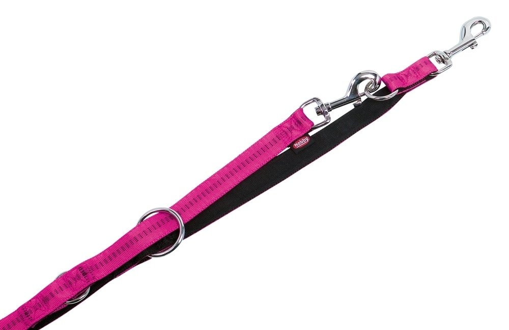 Levně Nobby Soft Grip Vodítko Reg M-L Fuksja 20mm/200cm