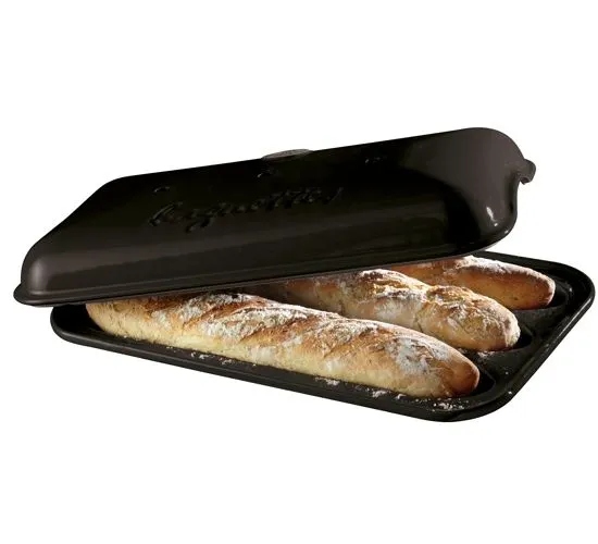 Emile Henry Keramická forma na pečenie bagiet čierna