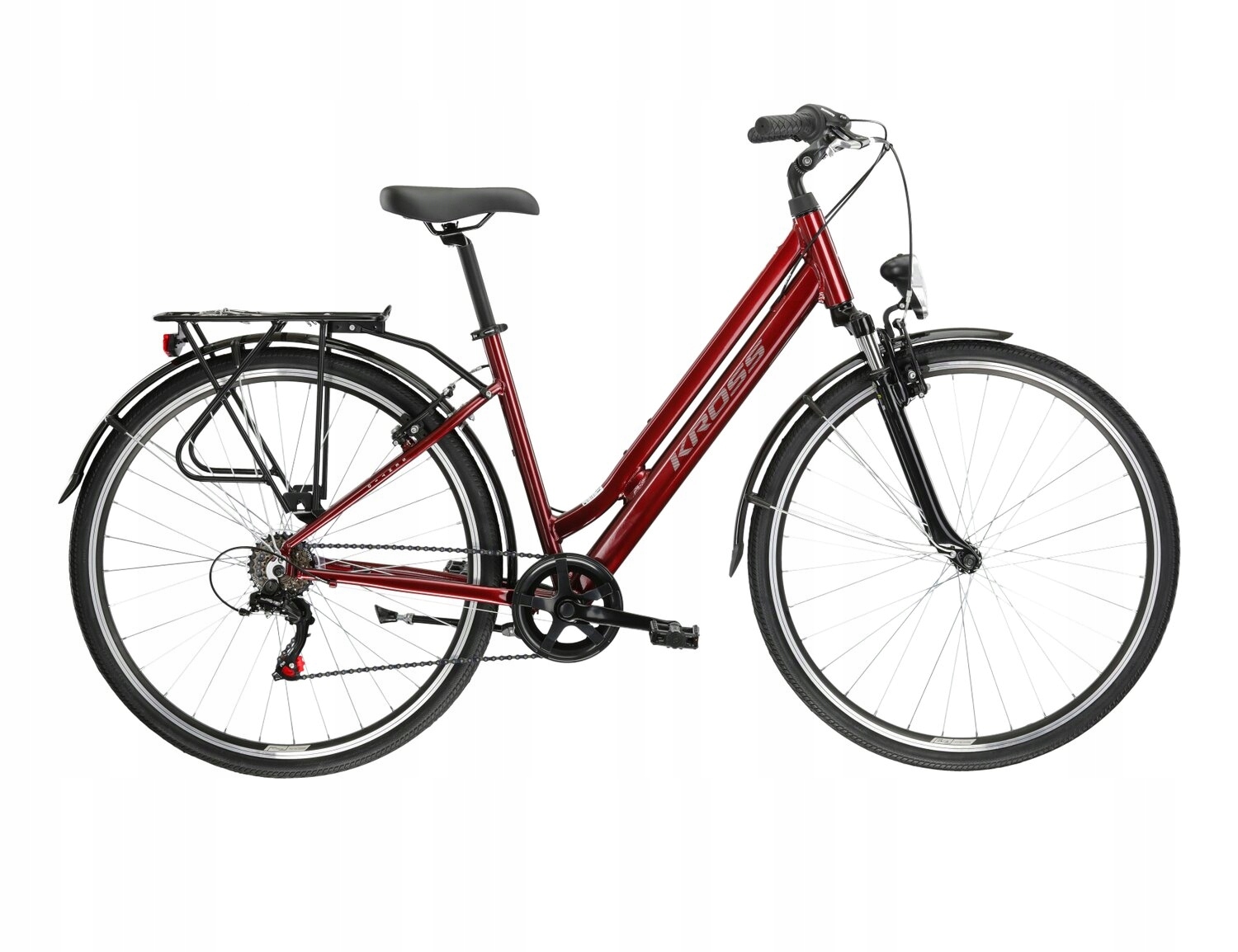 МІСЬКИЙ ВЕЛОСИПЕД KROSS SENTIO 1.0 РОЗМІР S 18 КОЛЕС 28 РУБІНОВОГО ГЛЯНЦЯ ПРОМО!