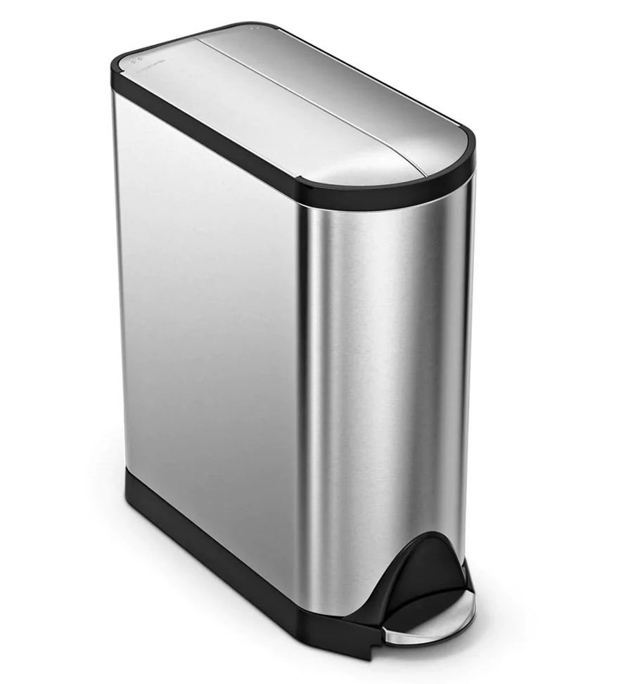 Levně Simple Human Butterfly Motýlkový pedálový koš 40 l Ocel Fpp Stříbrný