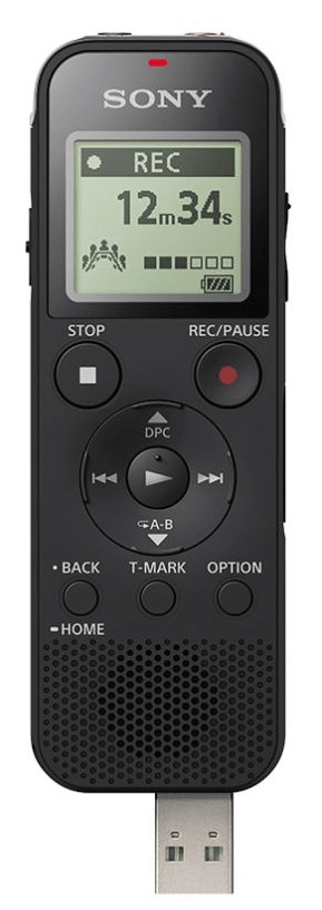 Nagrywarka zewnętrzna Sony ICD-PX470 4 GB Czarn Kolor czarny