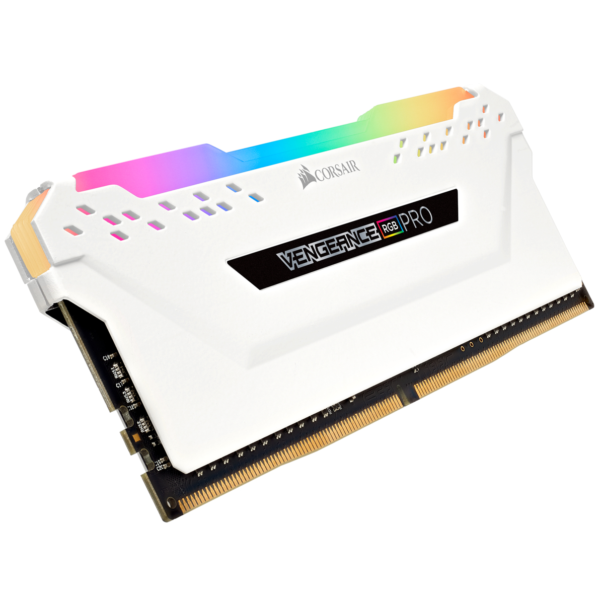 CORSAIR VENGEANCE RGB PRO 32GB (2x16GB) DDR4 3200 (PC4-25600) C16 1.35V Desktop Memory - White, 0840006620075 — 4