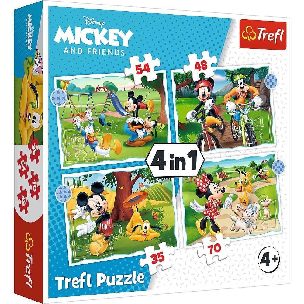 

Puzzle 4W1 207 Myszka Miki Mickey Mouse 4+ Trefl