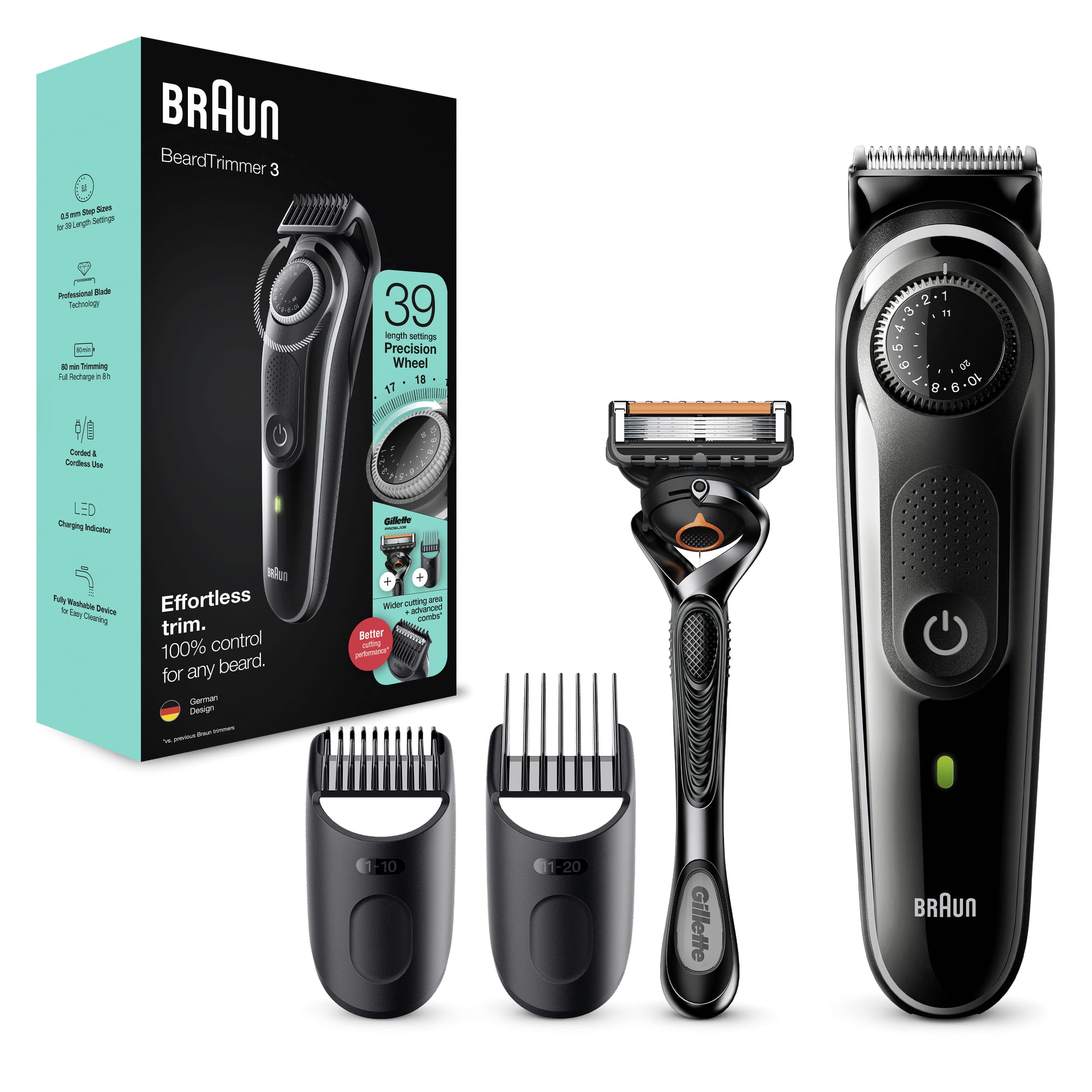Braun BT3342 BeardTrimmer 3 bezprzewodowy trymer do brody Gillette