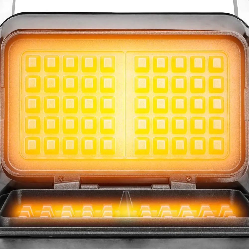 GOFROWNICA NA 2 GOFRY STALOWA Gastroback 42424 LCD Moc 1600 W