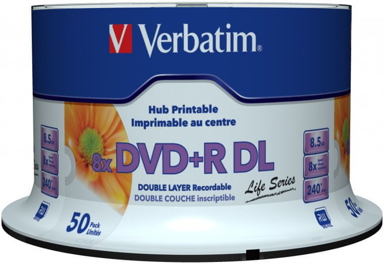 Płyta DVD Verbatim Dvd+r 8,5 Gb 50 szt.