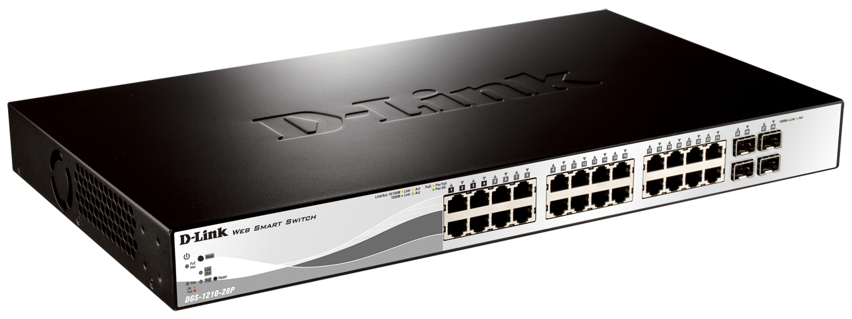 D-LINK 24 PoE 10/100/1000 Base-T port with 4 x 1000Base-T /SFP ports — 12