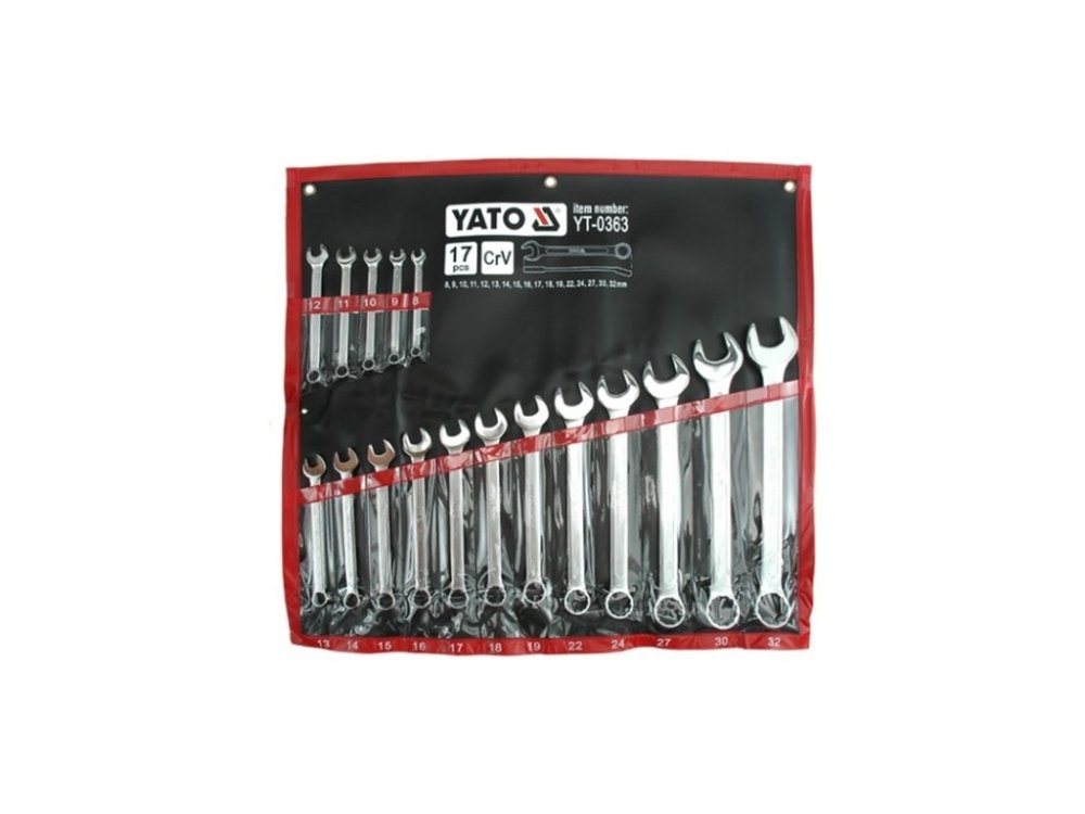 Yato Sada Kľúčov Plocho-očkových 17 Kusov YT-0363 8-32 mm