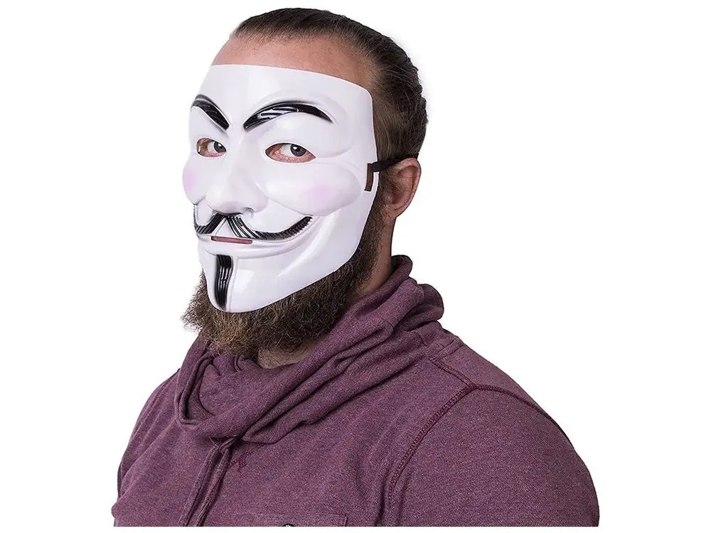 MASKA ANONYMOUS VENDETTA ACTA PROTEST HALLOWEEN maska Rodzaj na twarz