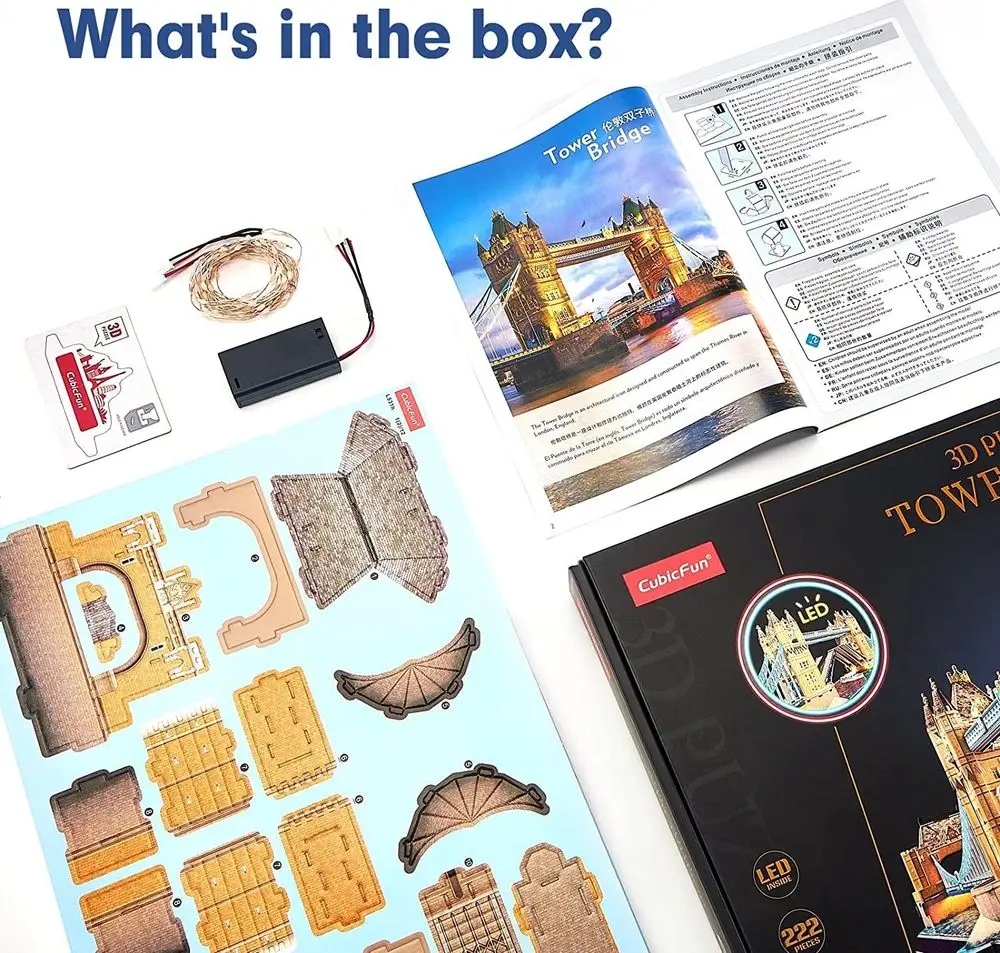 CUBIC FUN PUZZLE 3D TOWER BRIDGE LED 5317