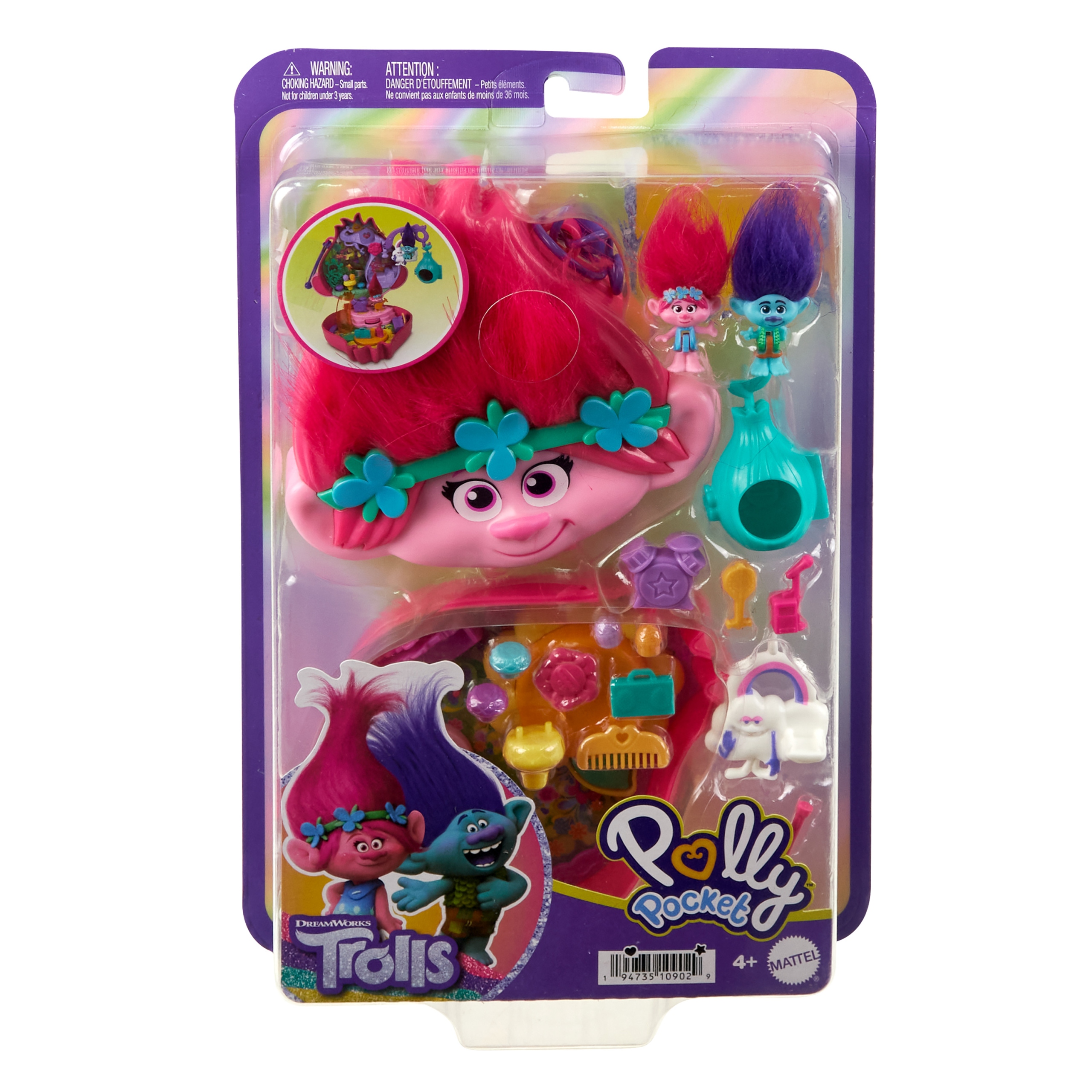 POLLY POCKET TROLLE TROLE TROLS ZESTAW KOMPAKTOWY ZABAWKA DLA DZIECKA