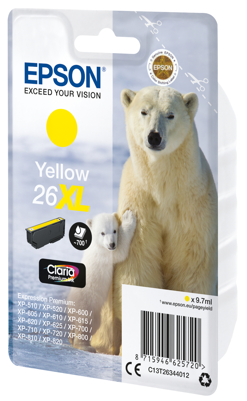 Žlutý inkoust Epson 26xl