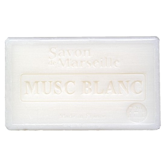 Jemné francouzské Marseillské mýdlo LC 1802 Bílé Pižmo Musc Blanc 100 g