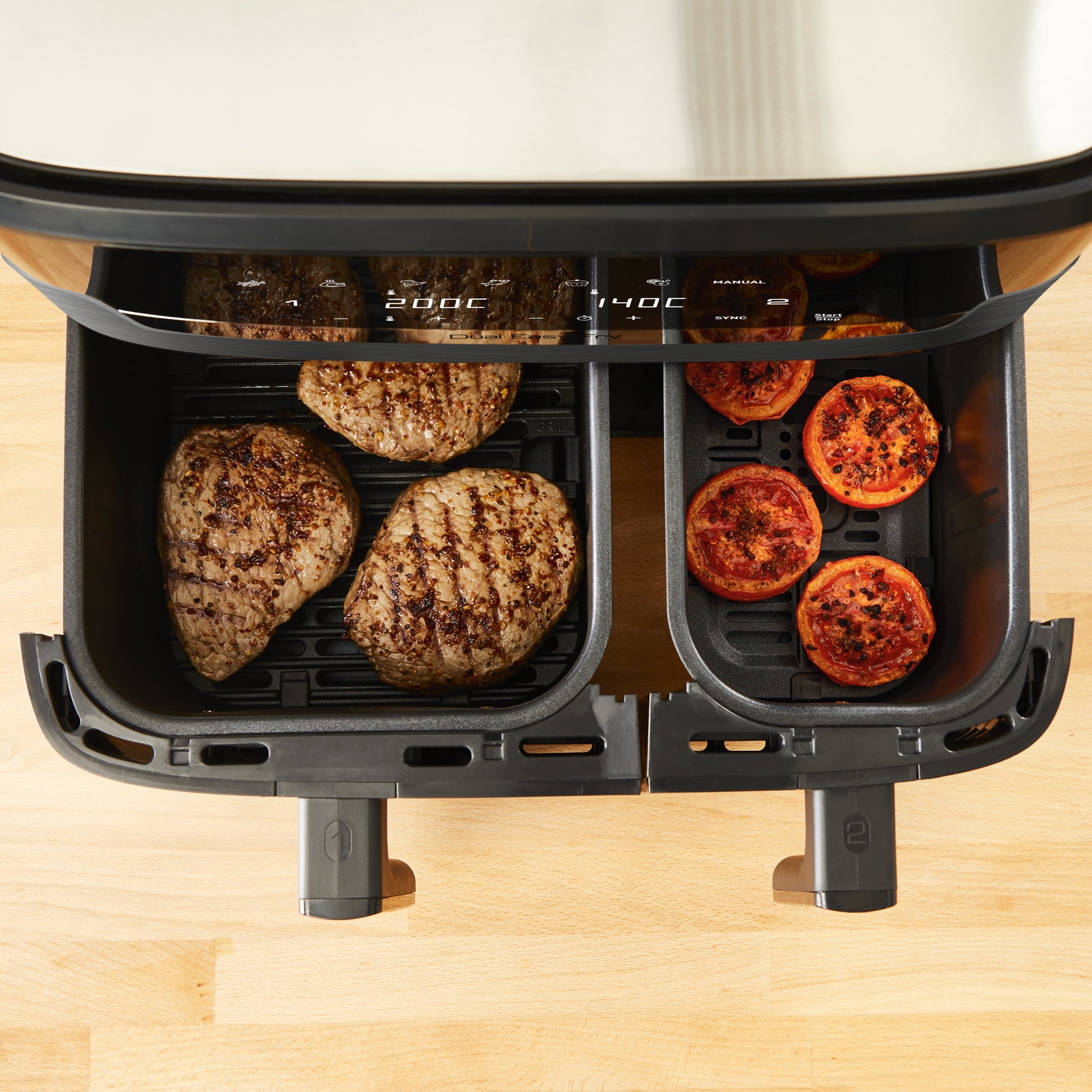 TEFAL Dual Easy Fry Beztłuszczowa 5,2L 3,1L Dwie Komory 7 Programów — miniatura 15