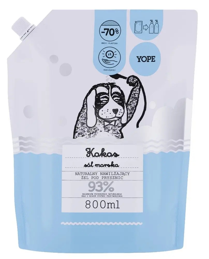 Żel pod Prysznic NAWILŻAJĄCY Kokosowy Refill 800ml