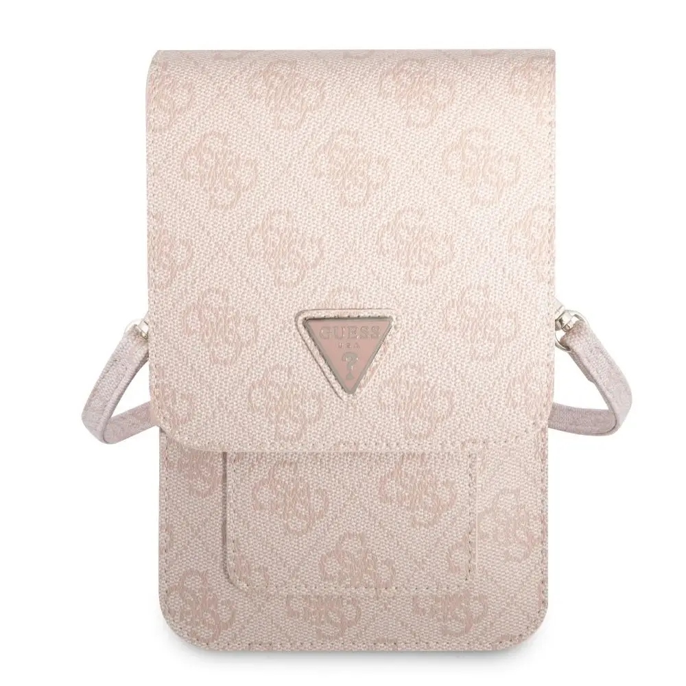 Guess Wallet 4G Triangle Logo Phone Bag Taška na smartphone růžová