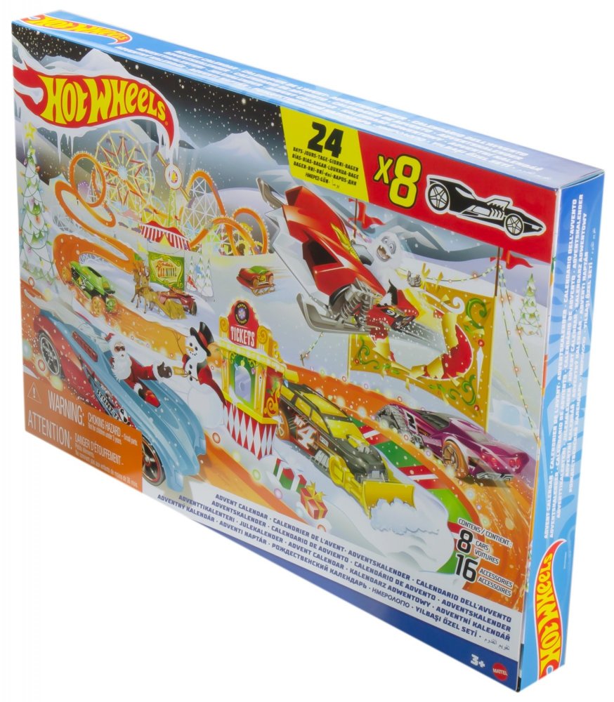 Адвент-календарь Hot Wheels HCW15, 8 машинок 1:64 и аксессуары, от 3 лет — фото 6
