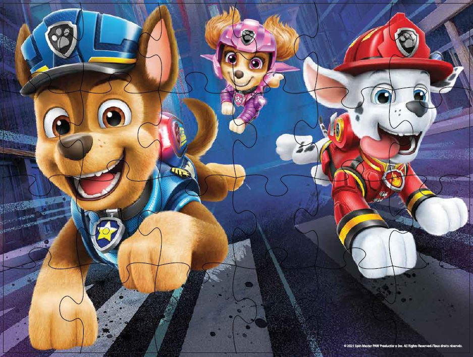 Spinmaster Drewniane puzzle Psi Patrol 3x24 puzzle Kod producenta 123