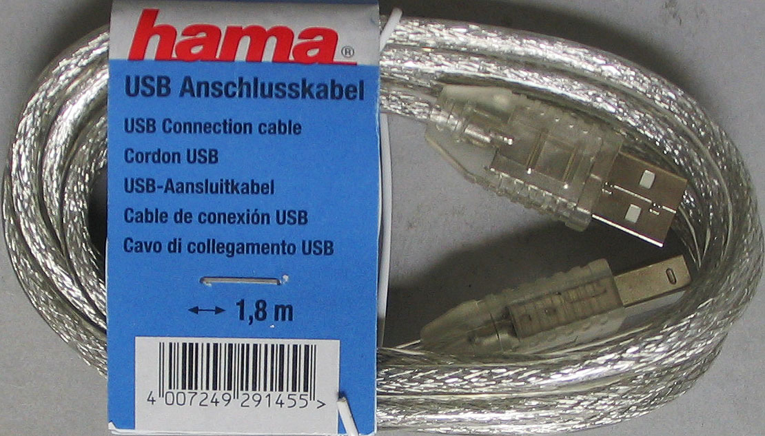 Kabel przewód USB A-B do drukarki USB 2.0 1,8 m
