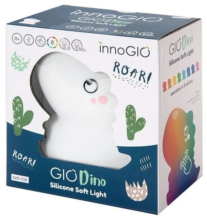 

InnoGIO Lampka nocna dla dzieci Led Dino na Usb
