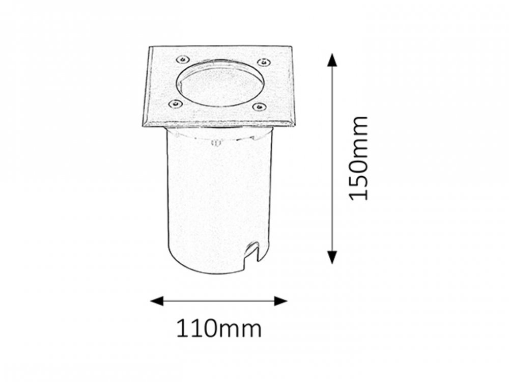 Oprawa dogruntowa kwadratowa do LED GU10 inox TACOMA 8714 RABALUX Stan opakowania oryginalne
