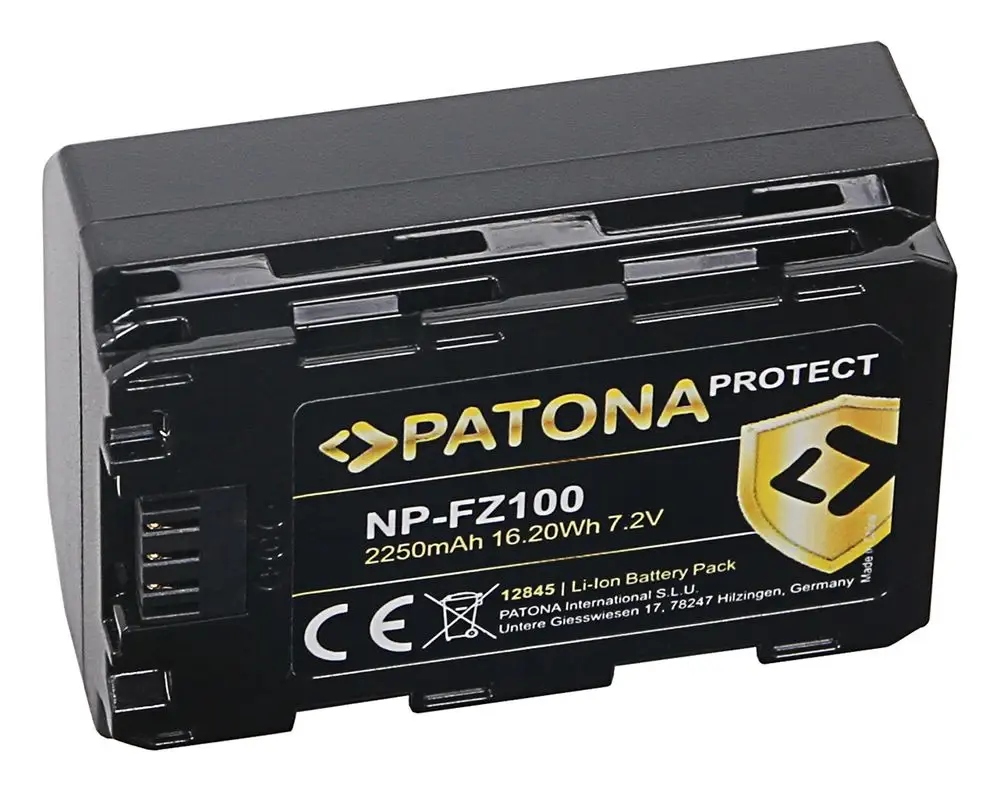 Bateria NP-FZ100 do Sony Patona Protect A7 III A7M3 A7R III A7RM3 A9 Alpha