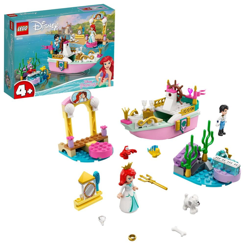Lego Disney 43191 Świąteczna łódź Arielki