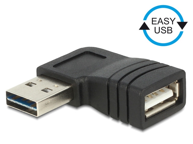 Adapter USB-A M 2.0 - USB-A kątowy