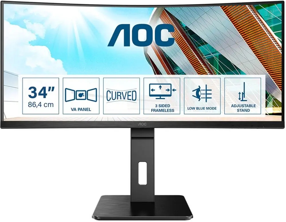 Aoc CU34P2A 34" Led monitor 3440 x 1440 px Va