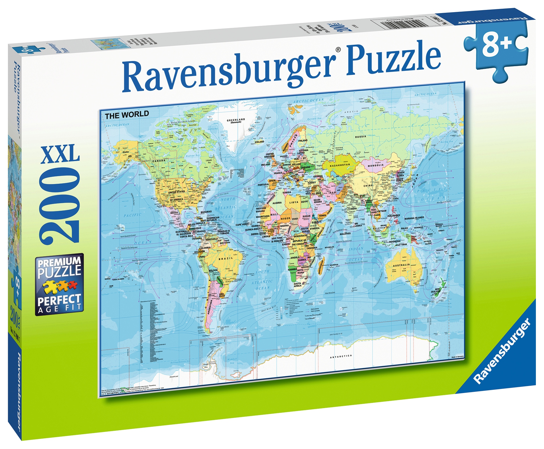 Puzzle Ravensburger 200 elementów Puzzle 200 Mapa świata XXL