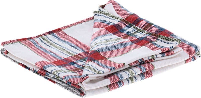 Homestyling Deka přehoz žinylka 130 x 160 cm bílá s pruhy KO-AAE332280