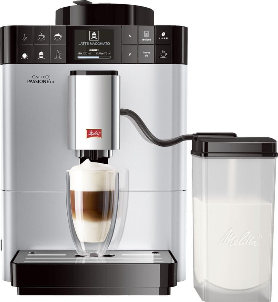 Automatický kávovar Melitta Passione Ot F53/1-101 – strieborný
