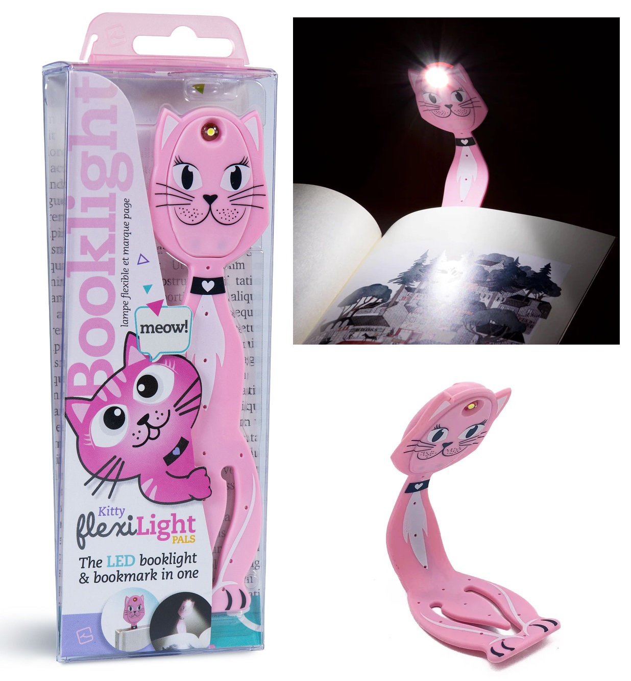 Flexilight Pals Cat Lampka do książki Kot Thinking Gifts