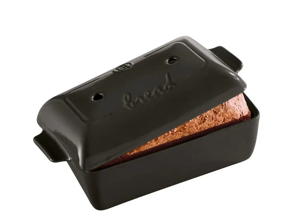 Emile Henry Keramická forma na pečenie chleba 2,2 l, čierna