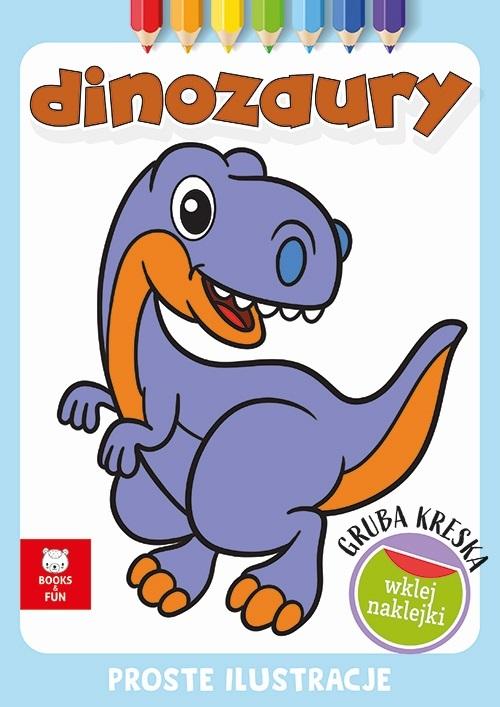 

Gruba Kreska Malowanka Dinozaury Kolorowanka