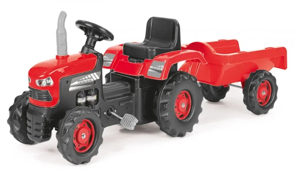 Dolu traktor na pedały z przyczepą czerwony 8153 Dolu