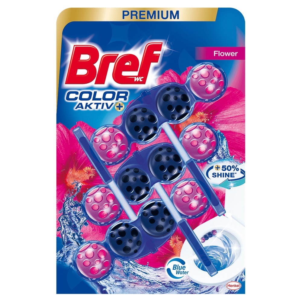 

Bref Premium Color Activ zawieszka Wc Flower 3x50g