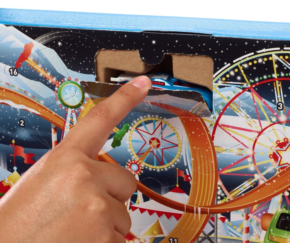 Адвент-календарь Hot Wheels HCW15, 8 машинок 1:64 и аксессуары, от 3 лет — фото 7
