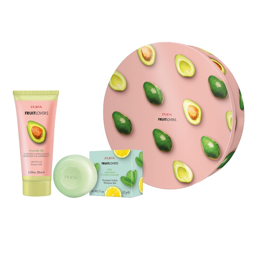 Fruit Lovers Avocado sada sprchový gel 200 Ml šampon v kostce 60 g