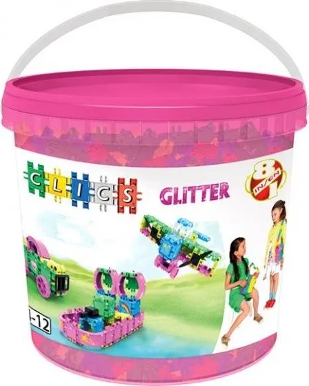 

Clicstoys Wiaderko 8 w 1 Glitter CB180