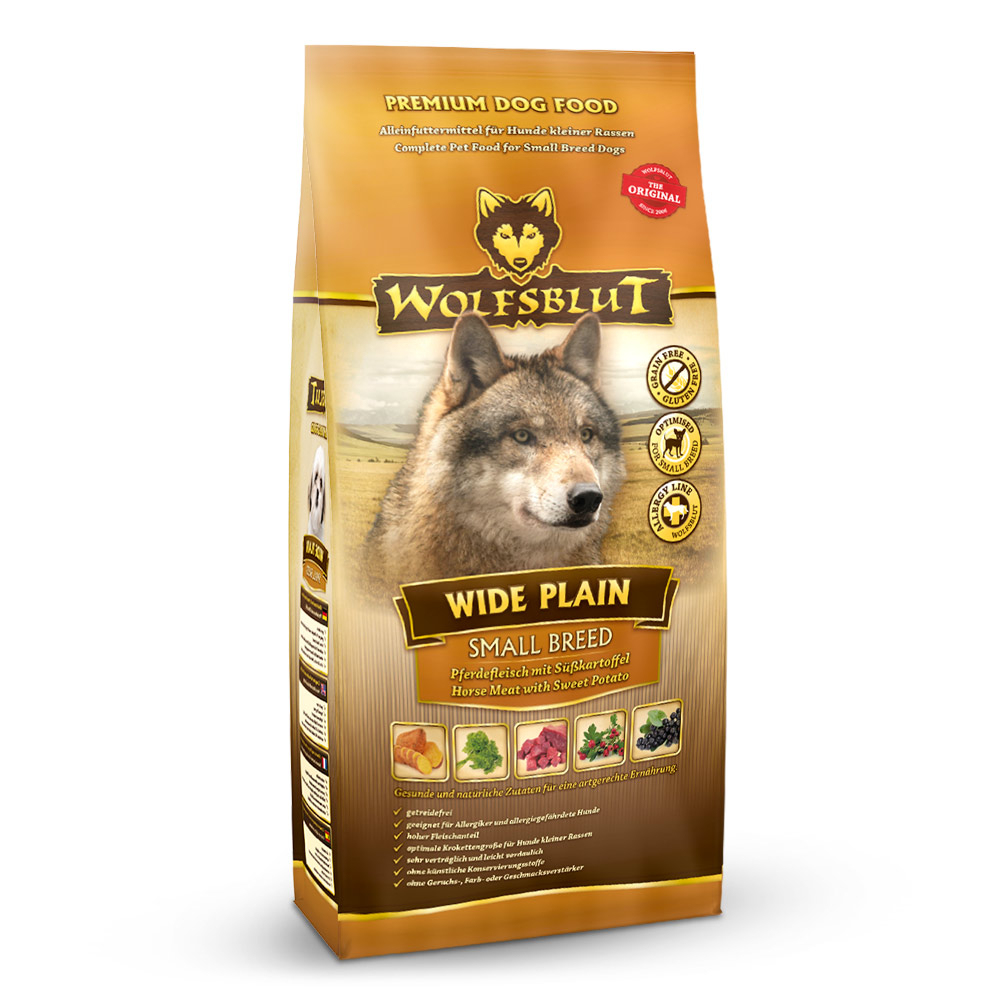 Levně Wolfsblut Dog 2kg Wide Plain Small Breed koně batáty