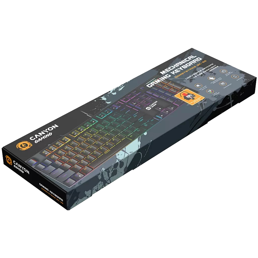 CANYON Klawiatura gamingowa Cometstrike GK-55 Przewodowa Czarna — 10
