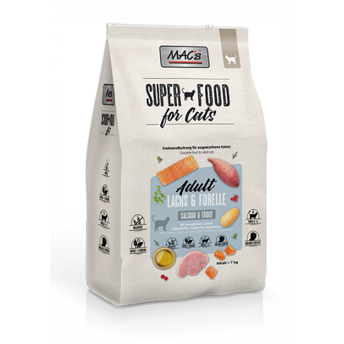 MAC's Superfood for Cats Adult, losos a pstruh 7 kg