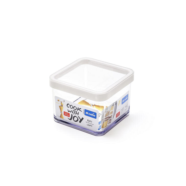 Rotho pojemnik na produkty sypkie LOFT 0,5 l — zestaw 8 szt.