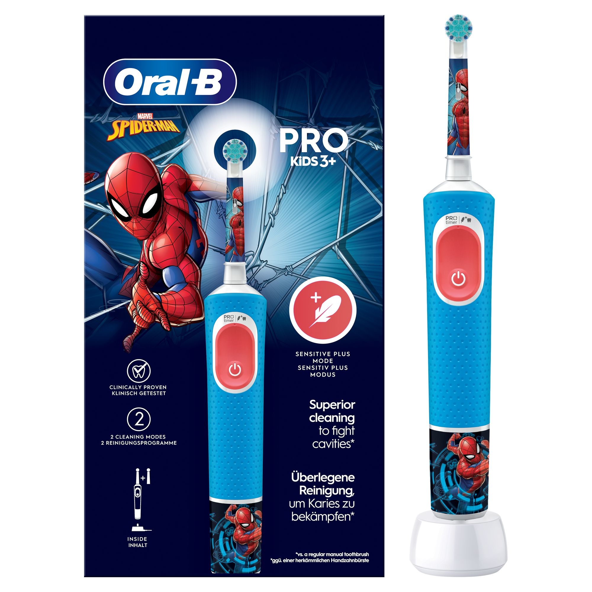ORAL-B Pro Dla Dzieci Spiderman Szczoteczka Elektryczna Miękkie Włosie — miniatura 10