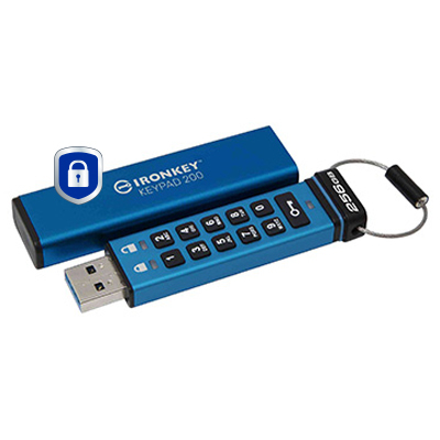 KINGSTON IronKey Keypad 200, 256GB, AES-256 Encrypted — 10