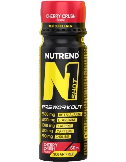 NUTREND N1 Shot PreWorkout 60ml Guarana Kofeina Ekstrakt Zielonej Herbaty — 6