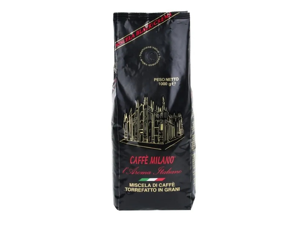 Levně Caffé Milano Black 1 kg Zrnková káva