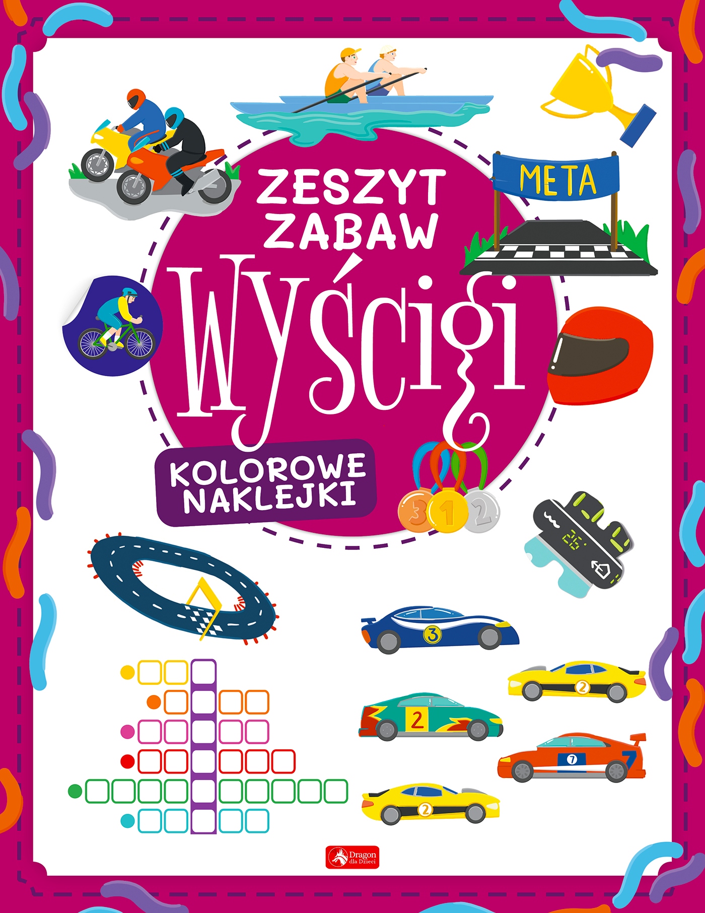 Wyścigi Zeszyt zabaw z naklejkami